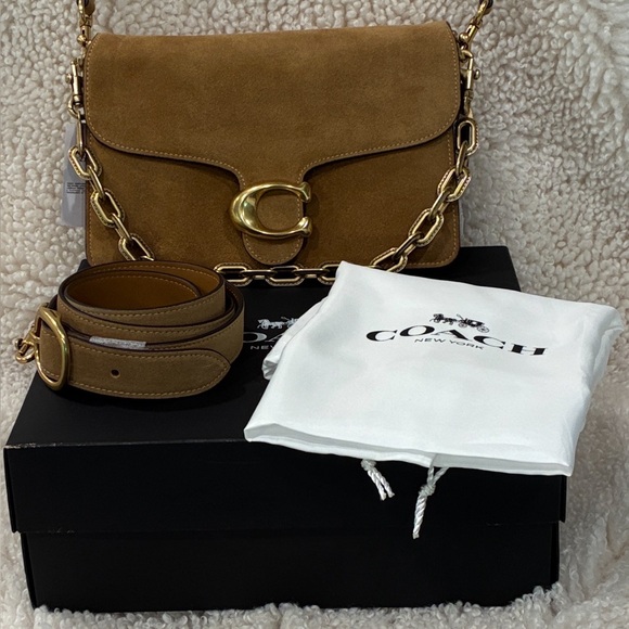 Coach NWT Suede Chain Tabby Shoulder Bag - Picture 1 of 16